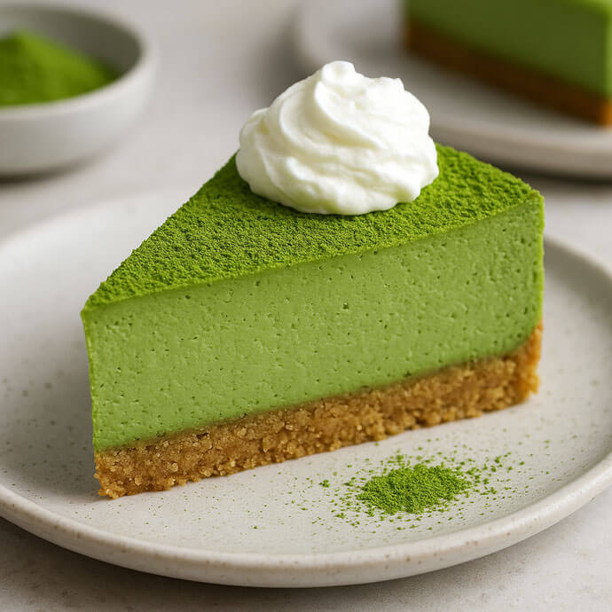 Decadent Matcha Cheesecake Recipe with Shizuoka Premium Matcha