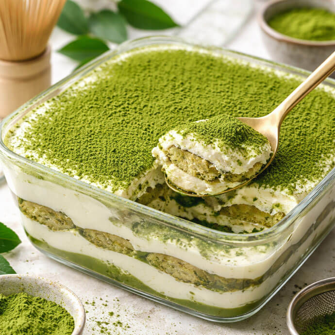 Matcha Tiramisu Recipe (Easy, No-Bake & Creamy)