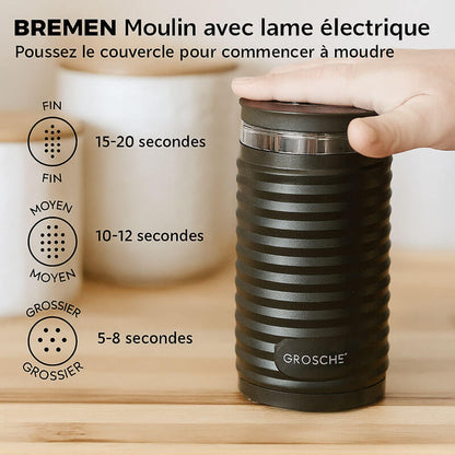 BREMEN BLADE Electric Blade Coffee Grinder – Compact Grinder by Grosche