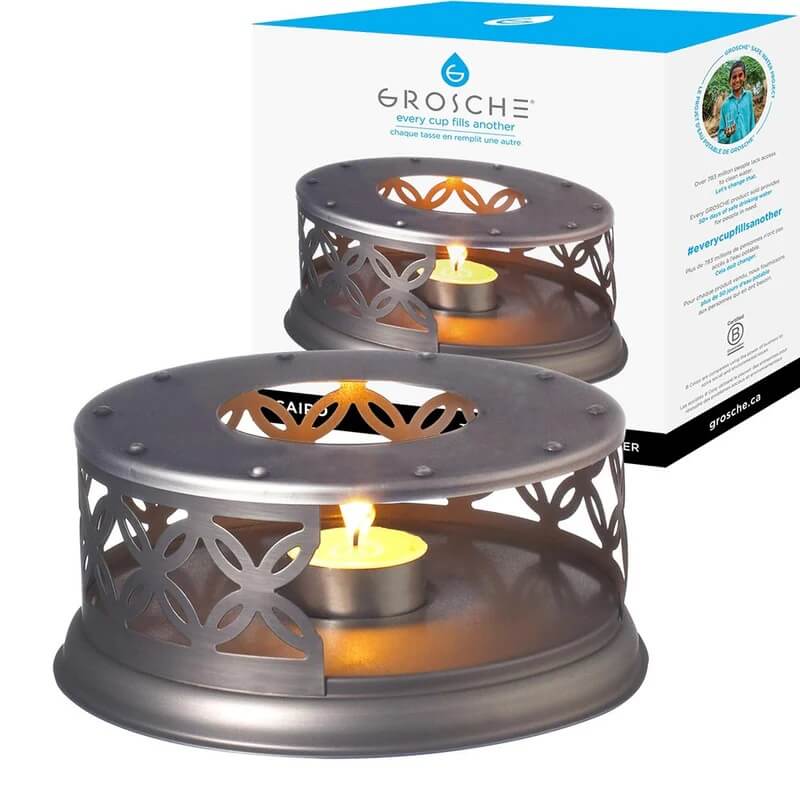 CAIRO Food & Tea Warmer by Grosche – Elegant Bronze Teapot Warmer