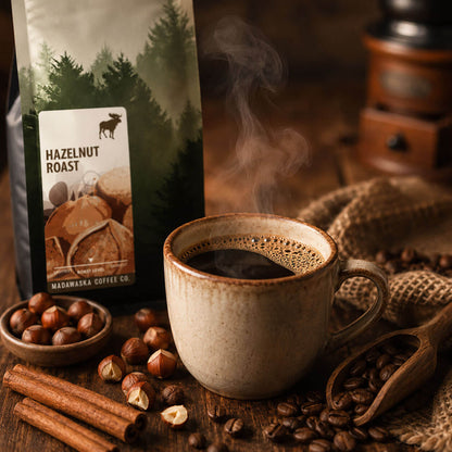Hazelnut Whole Bean Coffee | Medium Roast 12 oz (340g) by Madawaska Coffee Co.
