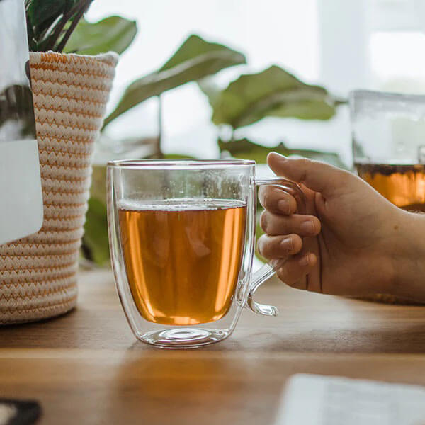 CYPRUS Double Wall Glass Mug – 16oz / 500mL by Grosche