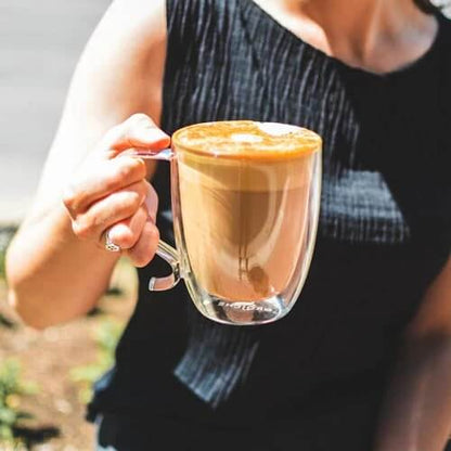 CYPRUS Double Wall Glass Mug – 16oz / 500mL by Grosche