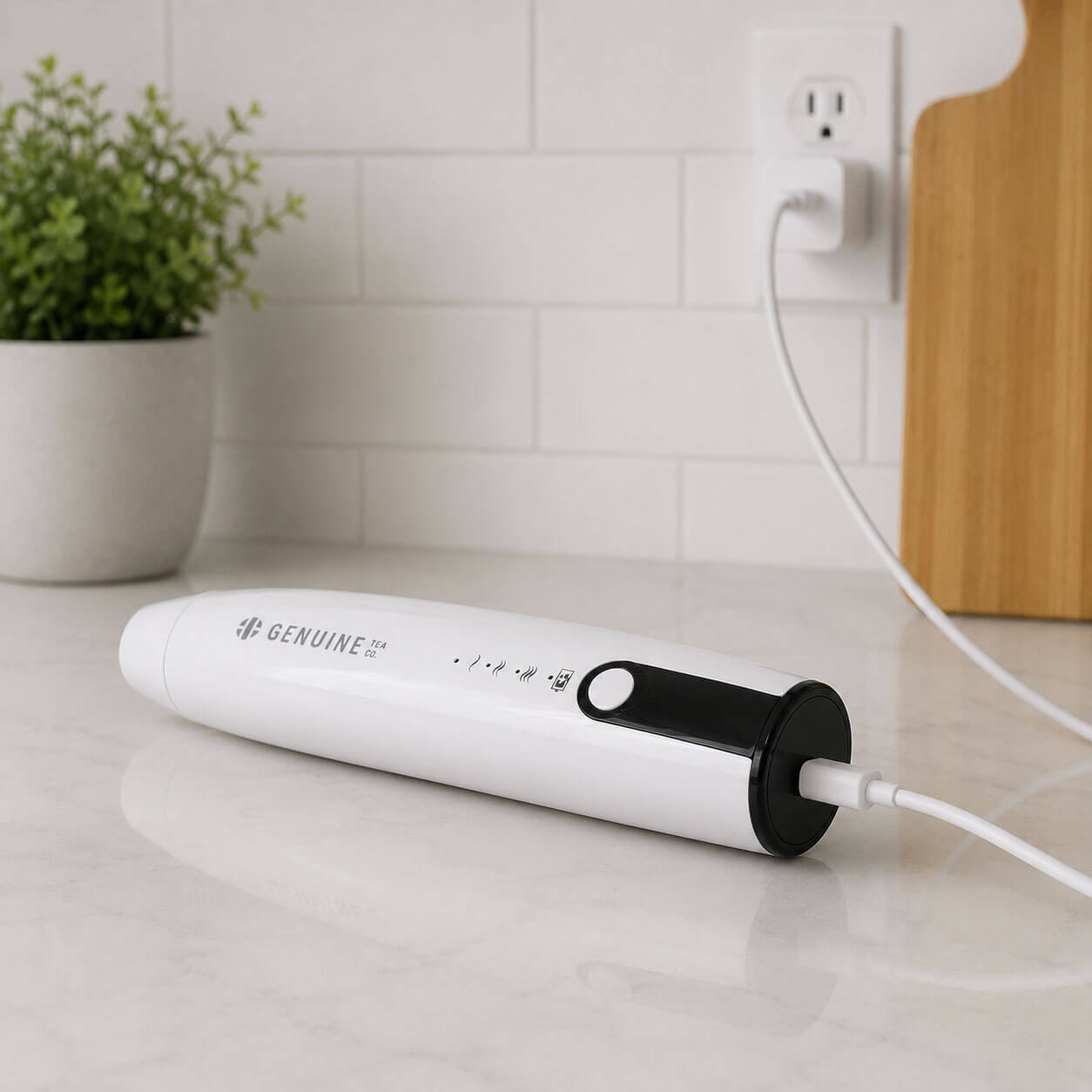 Mousseur à lait électrique Genuine Tea – 3 vitesses, rechargeable USB-C