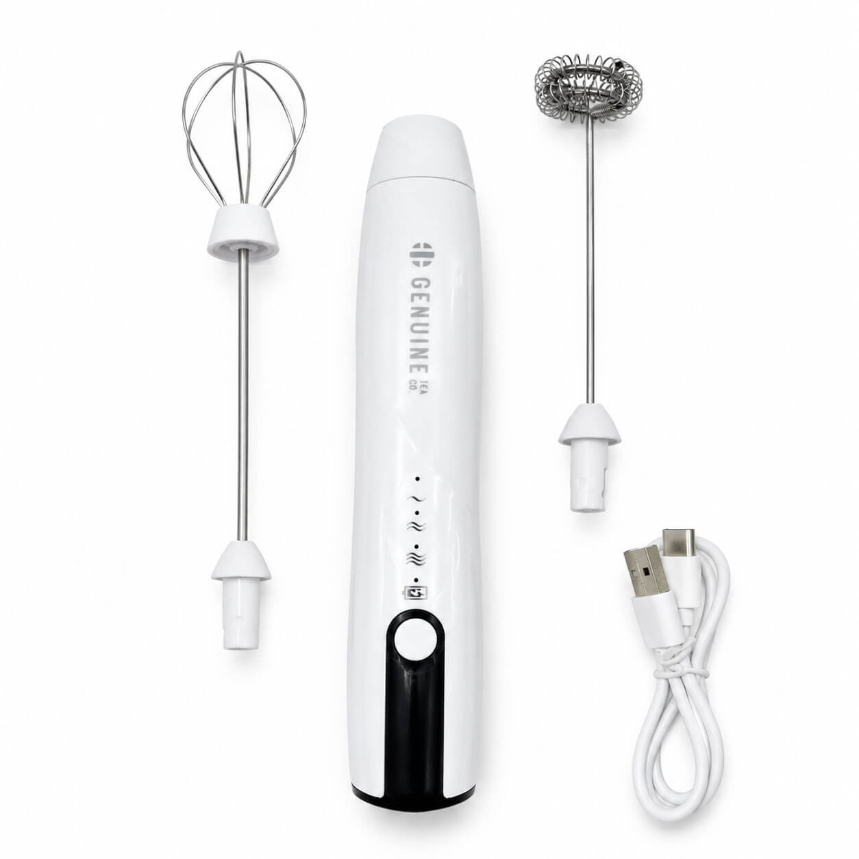 Mousseur à lait électrique Genuine Tea – 3 vitesses, rechargeable USB-C