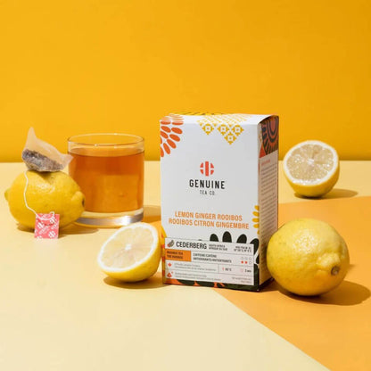 Lemon Ginger Rooibos – Pyramid Tea Bags by Genuine Tea