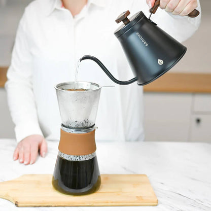 MARRAKESH Gooseneck Pour Over Stovetop Kettle – 34 fl. oz / 1000mL by Grosche