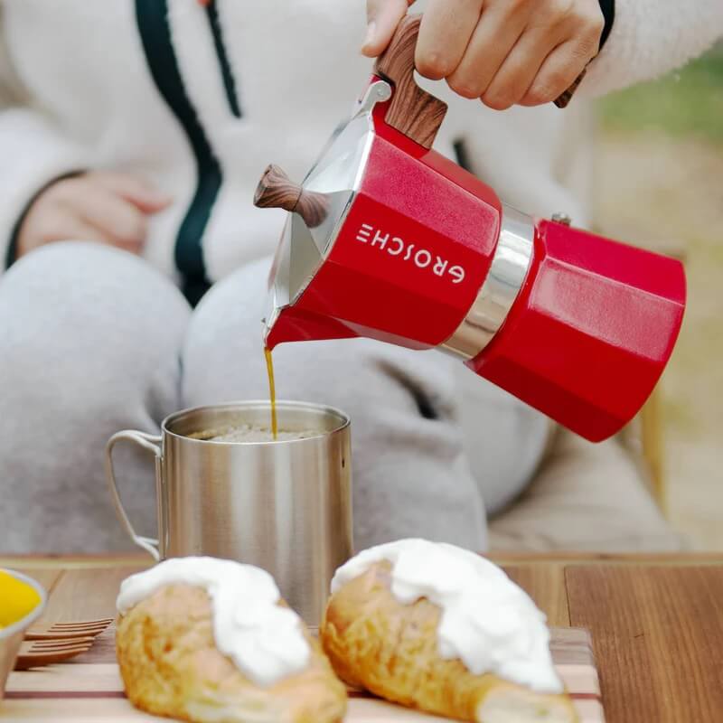 MILANO Stovetop Espresso Maker, Moka Pot – 6 Cup by Grosche