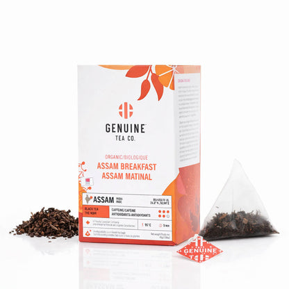 Organic Assam Breakfast – Pyramid Tea Bags by Genuine Tea