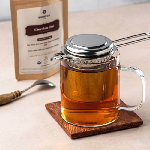Perfect Tea Infuser with Lid — Stainless Steel Mesh Strainer for Loose Leaf Tea