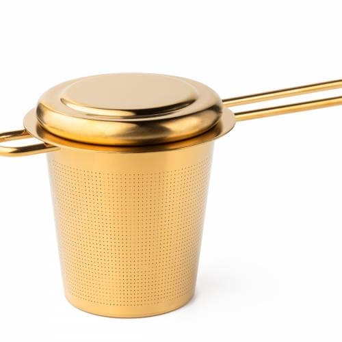 Perfect Tea Infuser with Lid — Stainless Steel Mesh Strainer for Loose Leaf Tea