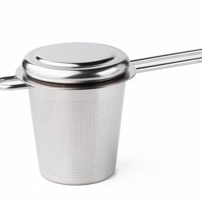 Perfect Tea Infuser with Lid — Stainless Steel Mesh Strainer for Loose Leaf Tea