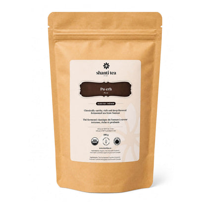 Pu-erh (Loose Leaf) – Old Tree Pu-erh Tea by Shanti Tea | Organic Loose Leaf Tea 100g  — Large Pouch