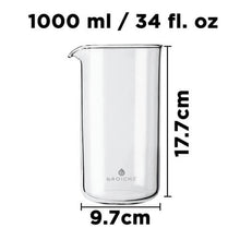 Replacement Beaker for French Press – 1000 mL / 34 oz / 8 cup by Grosche