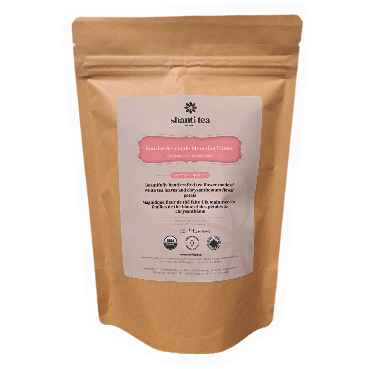 Sunrise Serenade Flowering Tea — 15 Handcrafted Tea Blossoms by Shanti Tea