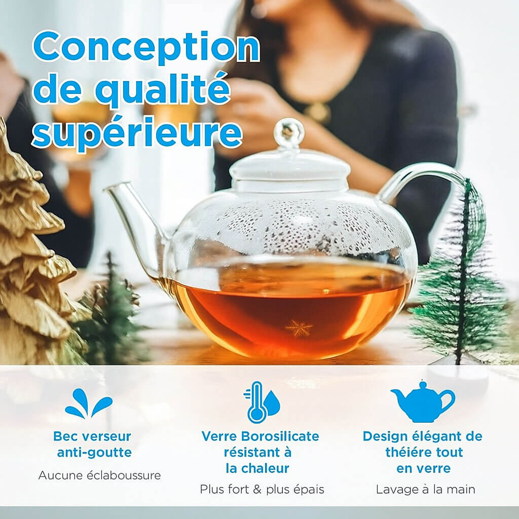 MONACO Glass Teapot with Infuser – 42oz / 1250mL by Grosche