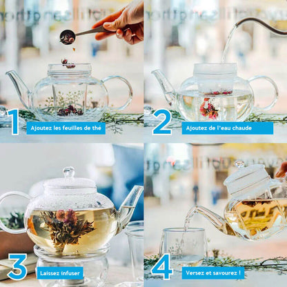 MONACO Glass Teapot with Infuser – 42oz / 1250mL by Grosche