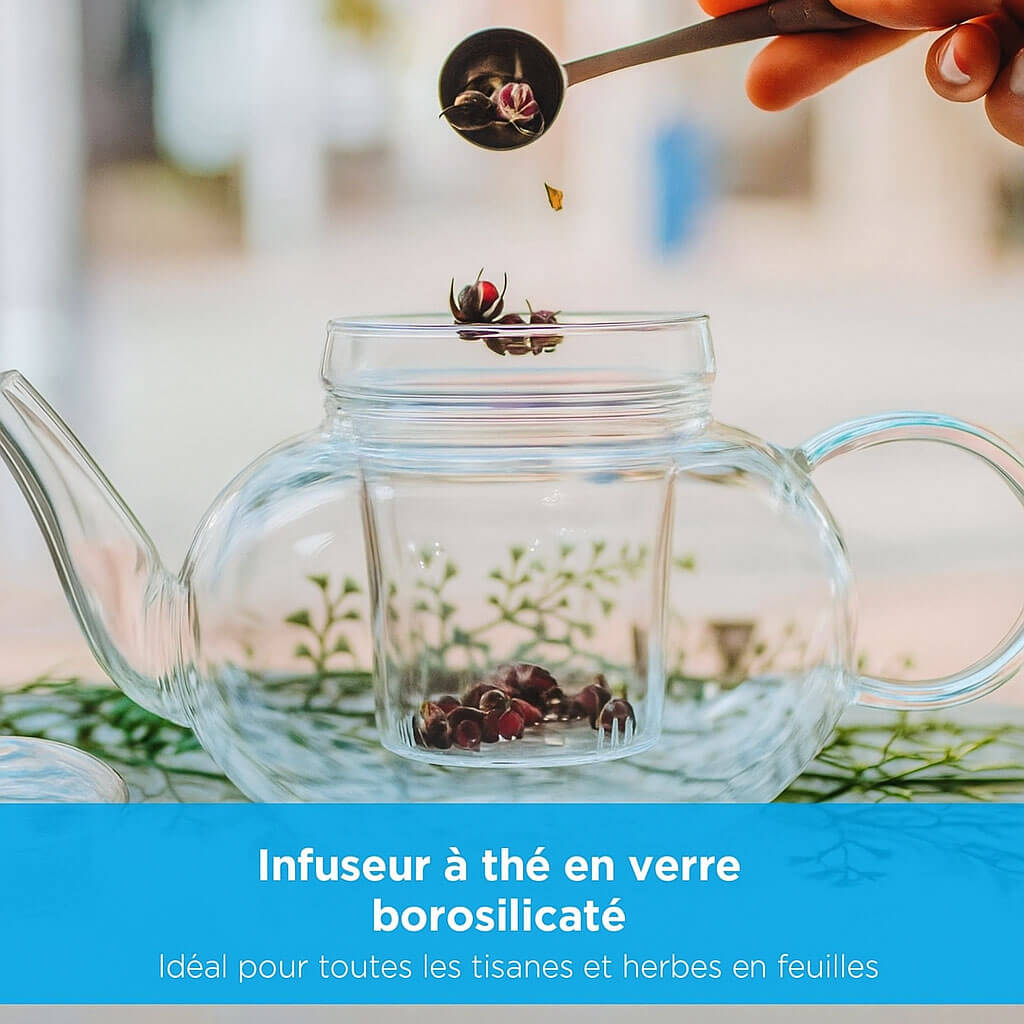 MONACO Glass Teapot with Infuser – 42oz / 1250mL by Grosche